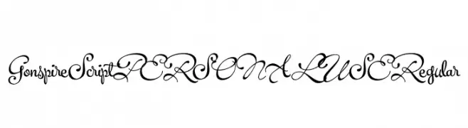 Gonspire Script PERSONAL USE Regular  Fuentes Gratis Descargar