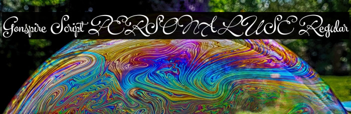 Gonspire Script PERSONAL USE Regular Example 3