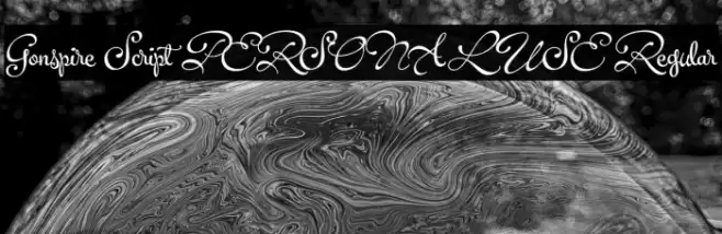 Gonspire Script PERSONAL USE Regular Font examples