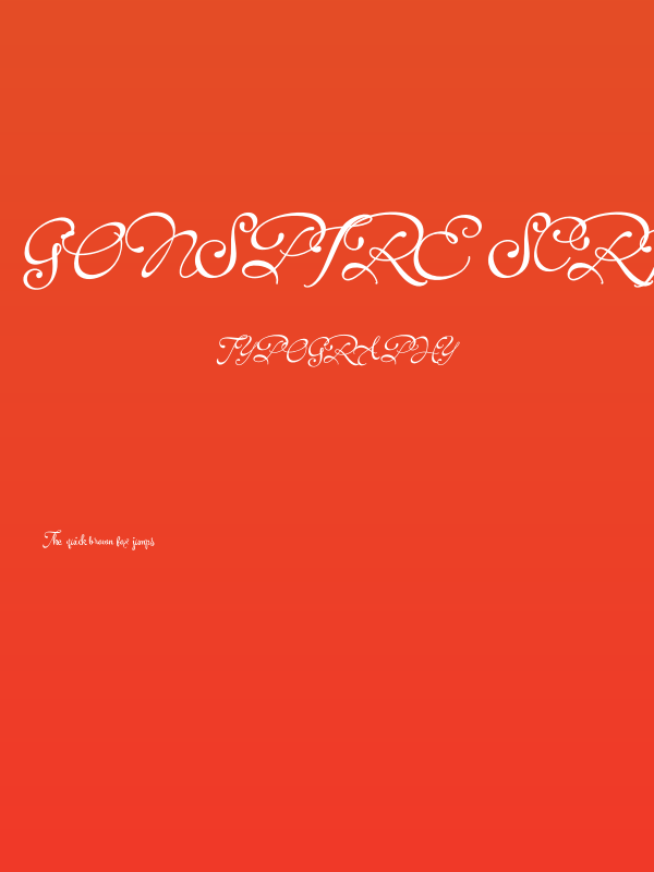 Gonspire Script PERSONAL USE Regular Poster