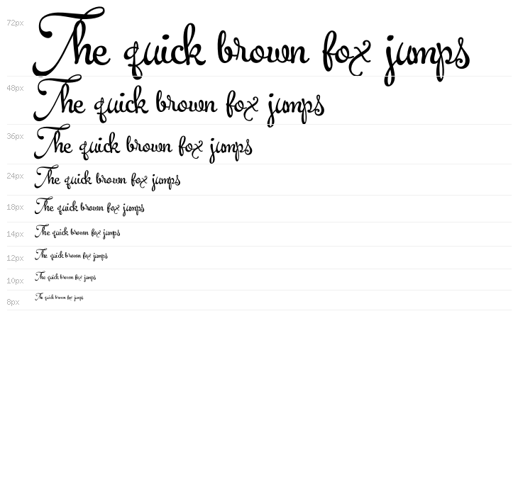 Gonspire Script PERSONAL USE Regular Waterfall