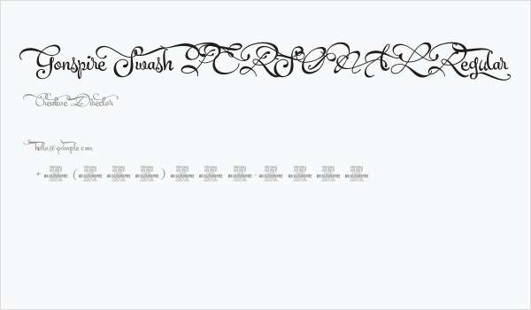 Gonspire Swash PERSONAL Regular Business Card