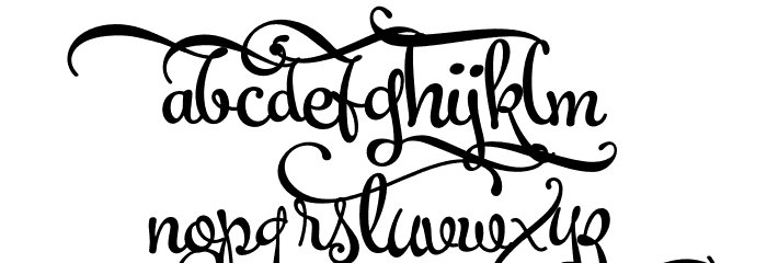 Gonspire Swash PERSONAL Regular Font LOWERCASE