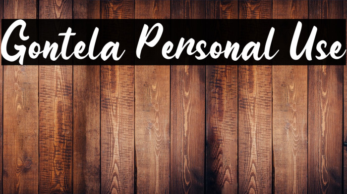 Gontela Personal Use Example 1