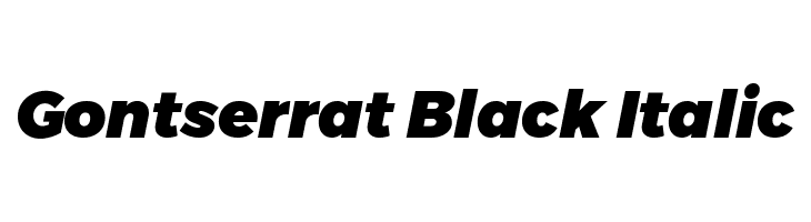 Gontserrat Black Italic  नि: शुल्क फ़ॉन्ट्स डाउनलोड