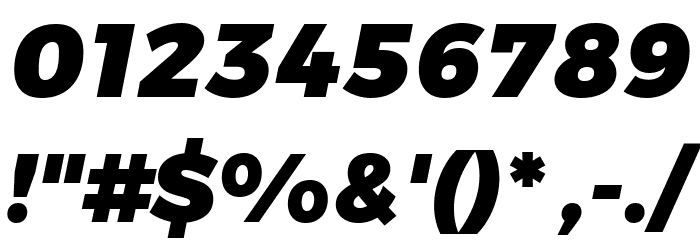 Gontserrat Black Italic Font OTHER CHARS