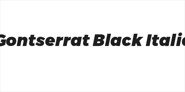 Gontserrat Black Italic Logo