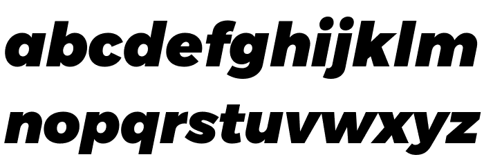 Gontserrat Black Italic Font LOWERCASE