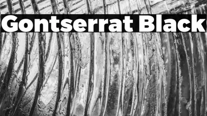 Gontserrat Black Font examples