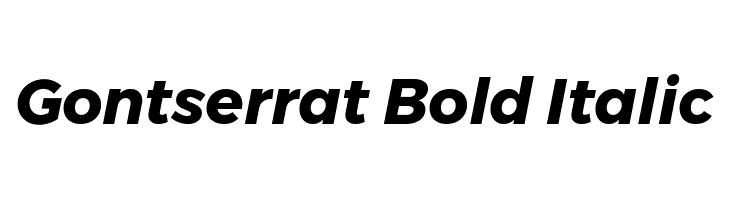 Gontserrat Bold Italic  Frei Schriftart Herunterladen