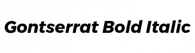 Gontserrat Bold Italic  Frei Schriftart Herunterladen