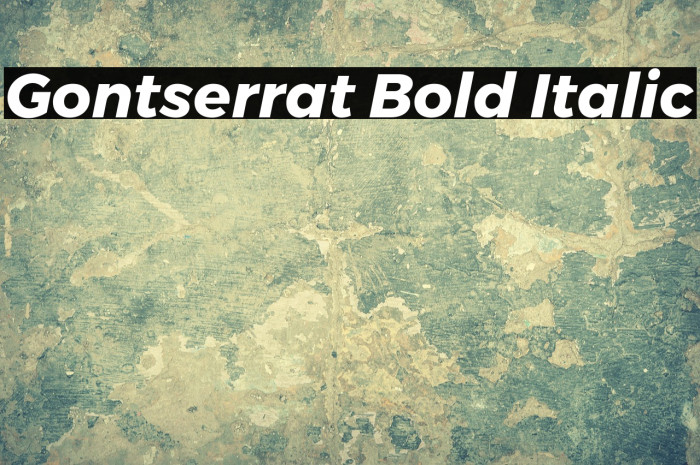 Gontserrat Bold Italic Example 2
