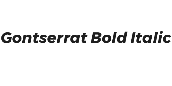 Gontserrat Bold Italic Logo