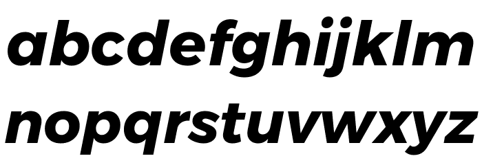 Gontserrat Bold Italic Font LOWERCASE
