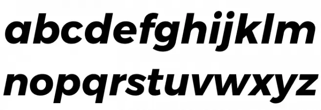 Gontserrat Bold Italic Caratteri MINUSCOLO