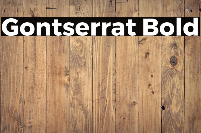 Gontserrat Bold Example 2