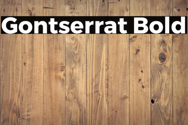 Gontserrat Bold Example 2