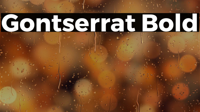 Gontserrat Bold Example 3