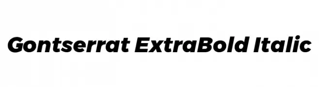 Gontserrat ExtraBold Italic  Frei Schriftart Herunterladen