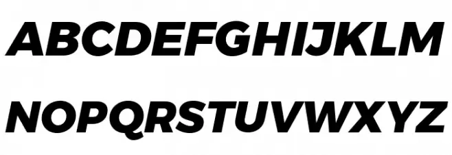 Gontserrat ExtraBold Italic फ़ॉन्ट अपरकेस