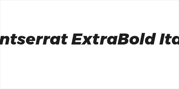 Gontserrat ExtraBold Italic Logo