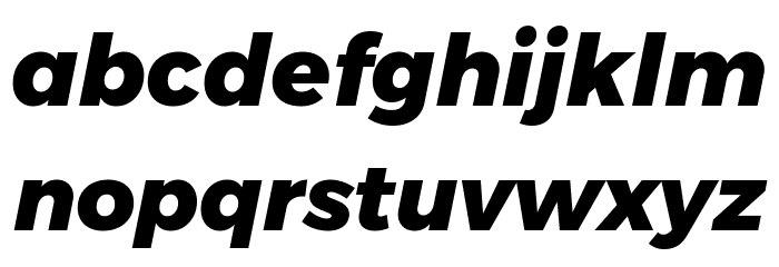 Gontserrat ExtraBold Italic Font LOWERCASE