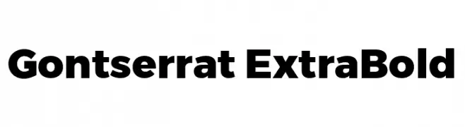 Gontserrat ExtraBold  Fuentes Gratis Descargar