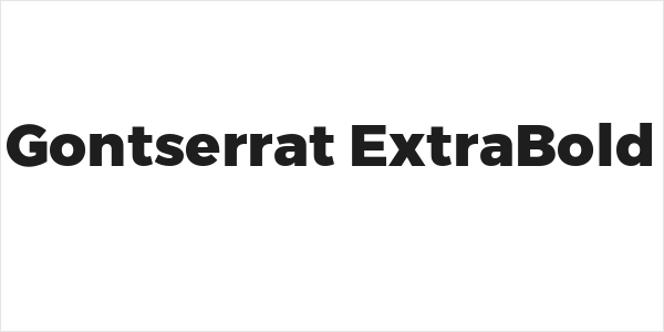 Gontserrat ExtraBold Logo