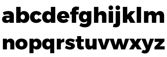 Gontserrat ExtraBold Font LOWERCASE