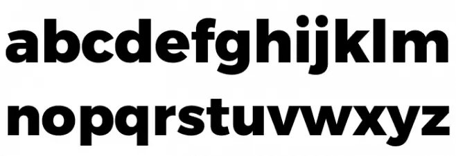 Gontserrat ExtraBold Font Litere mici