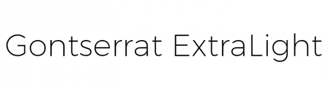 Gontserrat ExtraLight  नि: शुल्क फ़ॉन्ट्स डाउनलोड