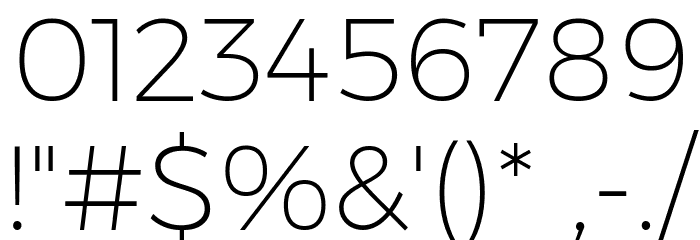 Gontserrat ExtraLight Font OTHER CHARS