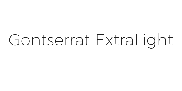 Gontserrat ExtraLight Logo