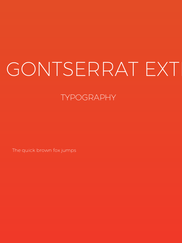 Gontserrat ExtraLight Poster