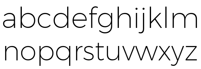 Gontserrat ExtraLight Font LOWERCASE