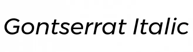Gontserrat Italic  नि: शुल्क फ़ॉन्ट्स डाउनलोड