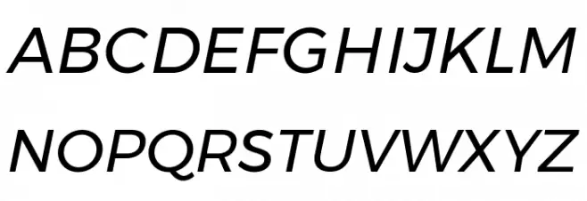 Gontserrat Italic Шрифта ВЕРХНИЙ