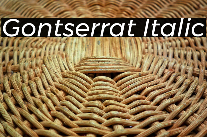 Gontserrat Italic Example 2