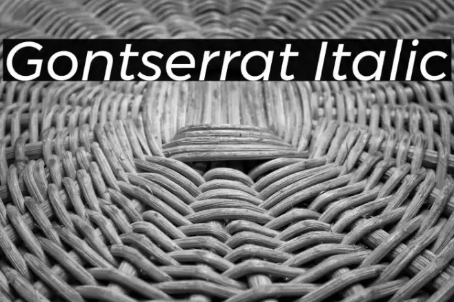 Gontserrat Italic Font examples