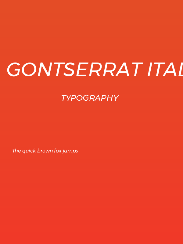Gontserrat Italic Poster