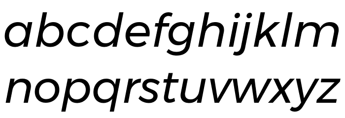 Gontserrat Italic Font LOWERCASE