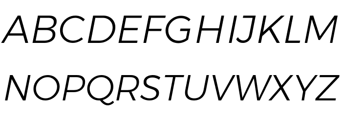 Gontserrat Light Italic Polices MAJUSCULES