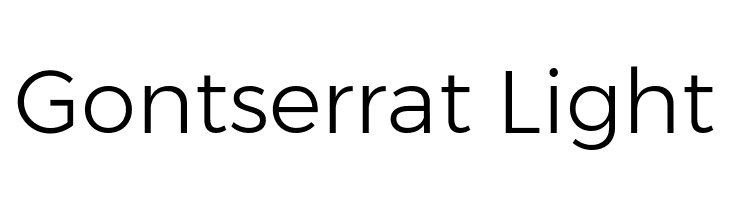 Gontserrat Light  免费字体下载