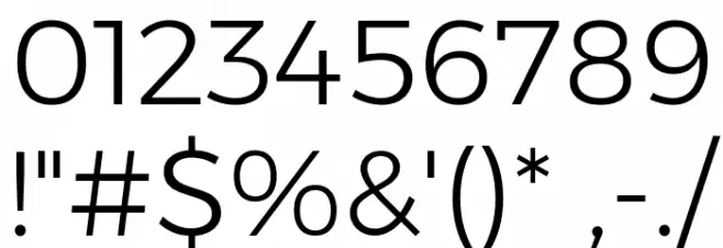 Gontserrat Light Font OTHER CHARS