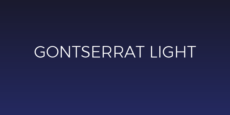 Gontserrat Light Social Header