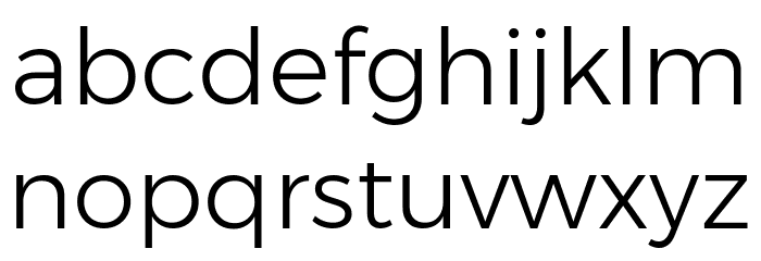 Gontserrat Light Font LOWERCASE