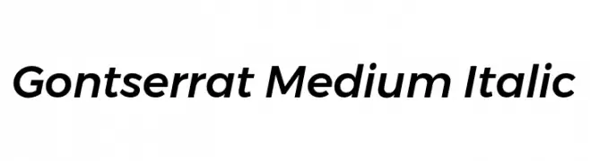 Gontserrat Medium Italic  नि: शुल्क फ़ॉन्ट्स डाउनलोड