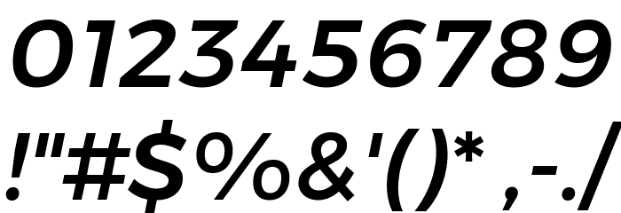 Gontserrat Medium Italic Font OTHER CHARS
