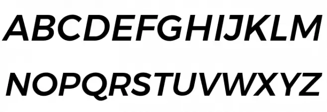 Gontserrat Medium Italic フォント 大文字