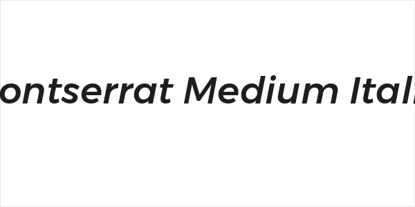 Gontserrat Medium Italic Logo